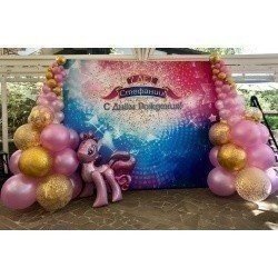 Фотозона из шаров «Шары и пони»