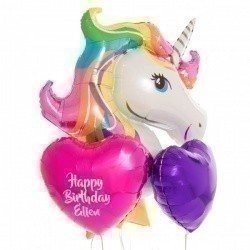 Букет из шаров «Единорог на день рождения» разноцветный