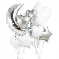 Букет из шаров «Белая ночь»