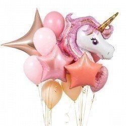 Букет из шаров «Персиковый единорог»
