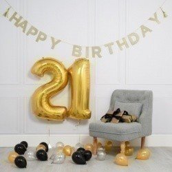 Готовое решение «День рождения» золотое и черное»