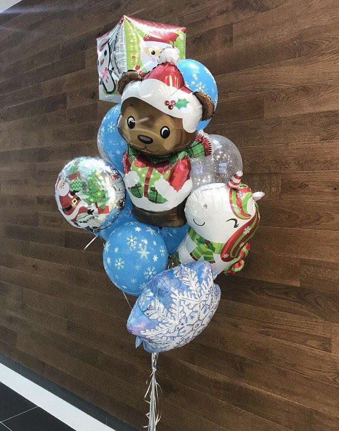 Букет из шаров Новогодние персонажи