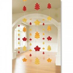 Гирлянда вертик Осенние листья 2,1м 6шт