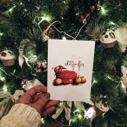 Открытка «Два бокала и печенье» 