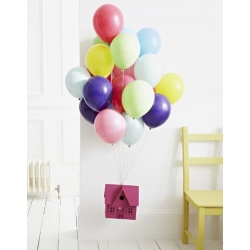 Облако шаров с гелием пастель Ассорти эконом 25 шт