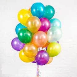 Облако шаров с гелием Ассорти металлик 50 шт