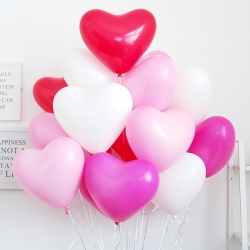 Облако шаров Сердца Средние ассорти 25 шт