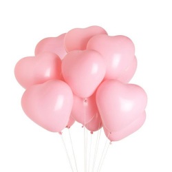 Облако шаров Сердца Средние розовые 25 шт