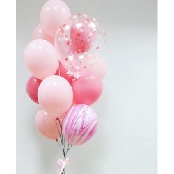 Фонтан из шаров Розовое настроение