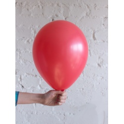 Шар светло-красный матовый