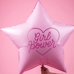 Большой фольгированный шар звезда Girl Power