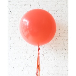 Большой шар морковный на гирлянде