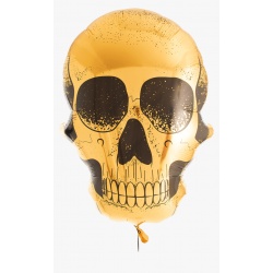 Шар фигура Череп золотой