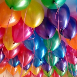 Шарики под потолок с гелием ассорти металлик 25 шт