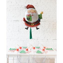 Шар фигура Санта с елкой