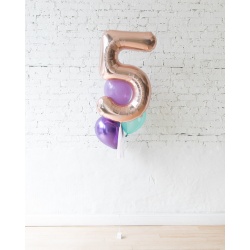 Букет из шаров с цифрой 5