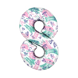 Шар фигура цифра 8 нежный паттерн 