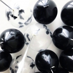 Шарики под потолок Черный лебедь 100 шт