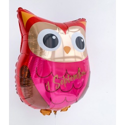 Шар фигура Сова красная
