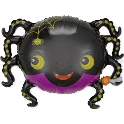 Шар фигура Паук и паутинка черный