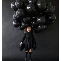 Облако шаров черных пастель 10 шт