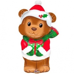 Шар фигура Мишка санта