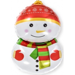 Шар фигура Снеговик в шарфе