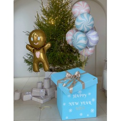 Коробка с шарами Угощение для Санты