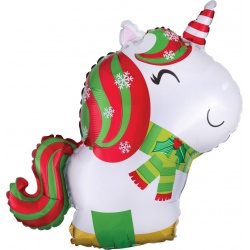 Шар фигура Новогодний единорог