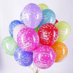 Облако шаров с гелием на день рождения 10 шт