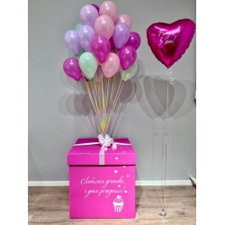 Коробка с шарами «Любимой доченьке»