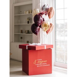 Коробка с шарами «Красное золото»
