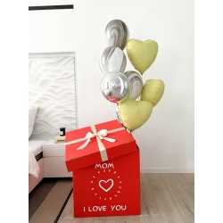 Коробка с шарами «Банановый вкус»