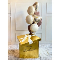 Коробка с воздушными шарами «Кремовая начинка»