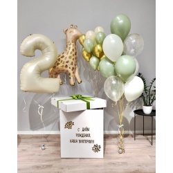 Коробка с шариками «Милый жираф»