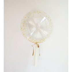 Шар бабл Конфетти золотое