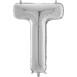 Шар буква Т серебро