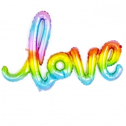 Фольгированная надпись Радужный «LOVE»