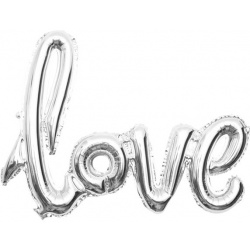 Фольгированная надпись серебро «LOVE»