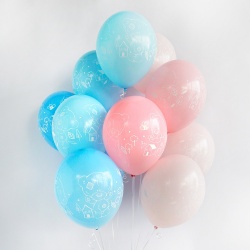 Облако шаров с гелием Me To You Мальчик или Девочка 15 шт