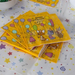 Салфетки Оранжевая корова 33см 20 шт