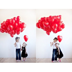 Облако шаров Сердца Маленькие 10 шт