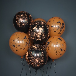 Облако шаров Скелеты, Пауки, Летучие мыши 15 шт