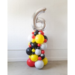 Колонна из шаров Покемон с цифрой