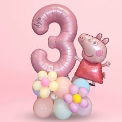 Поинт из шаров Свинка Пеппа