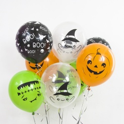 Облако шаров с гелием Привидения на Хэллоуин 50 шт