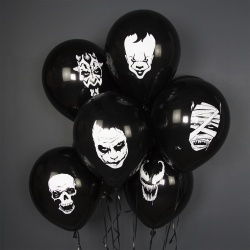 Облако шаров с гелием Мрачный клоун 10 шт