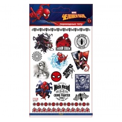 Наклейки-татуировки Человек Паук, набор №1, 11*20 см, 1 шт.