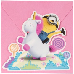 Приглашение Миньоны Пушистик 6шт