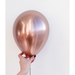 Шар розовое-золото хром